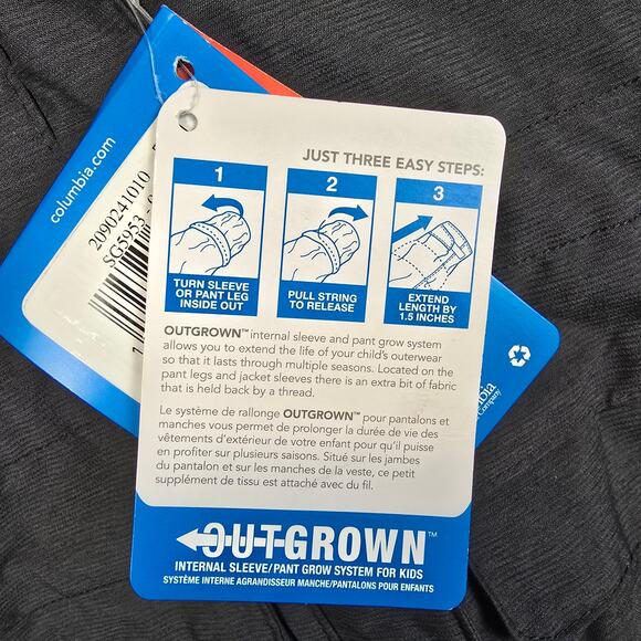 Columbia Youth Size L/14-16 Nordic Strider II Jacket Black Omni-Heat Waterproof - Picture 4 of 6